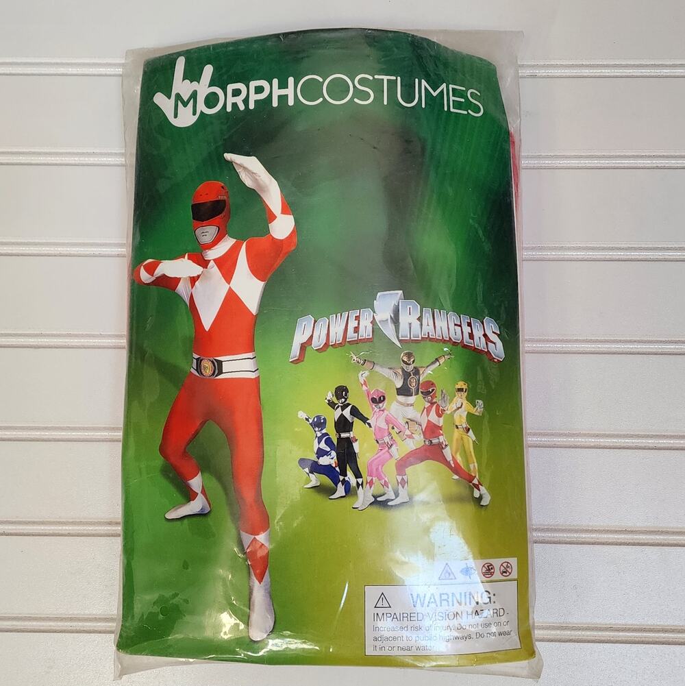 Morphcostumes Adult Red Ranger Power Ranger One-Piece Costume Size XL